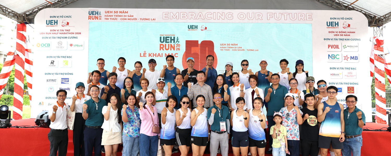 [UEH 50] Khai mạc UEH Run Half Marathon 2026: Hàng nghìn bước chân hội tụ trên đường chạy di sản Tri thức - Con người - Tương lai