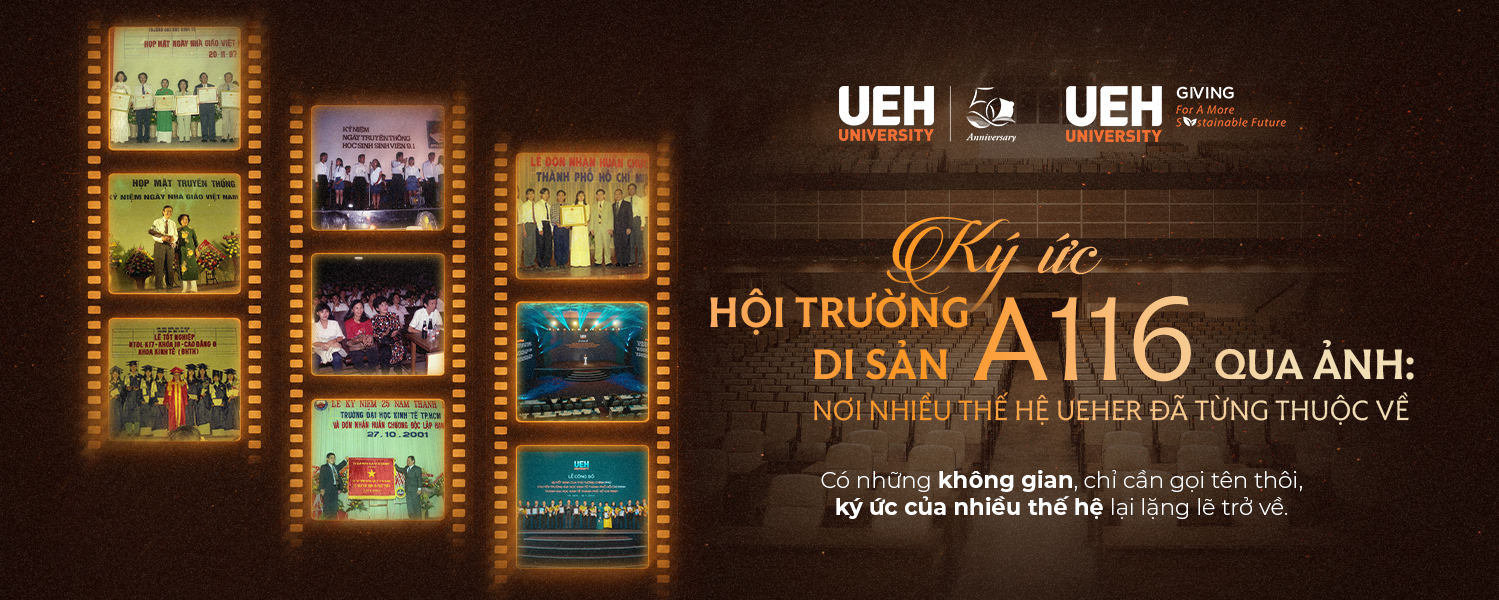 [UEH 50 năm] Ký ức hội trường di sản A116 qua ảnh: nơi nhiều thế hệ UEHer đã từng thuộc về