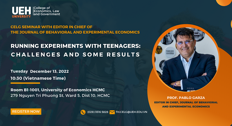 CELG Seminar with editor in chief of the journal of behavioral and experimental economics
