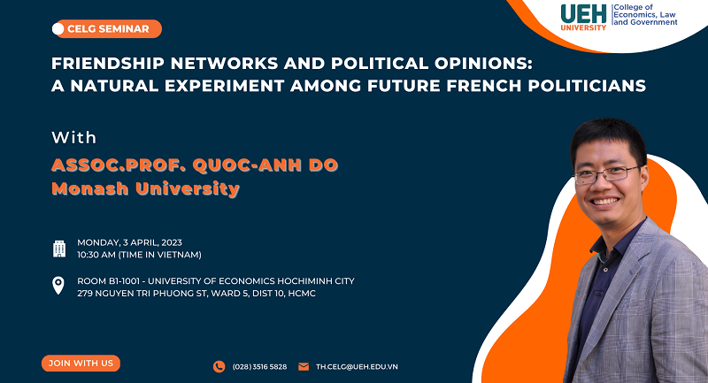 CELG Seminar: "Friendship Networks and Political Opinions: A Natural Experiment among Future French Politicians"