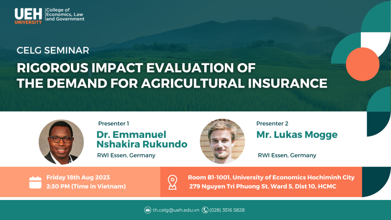 [CELGS_18-08-23] Rigorous Impact Evaluation of the Demand for Agricultural Insurance